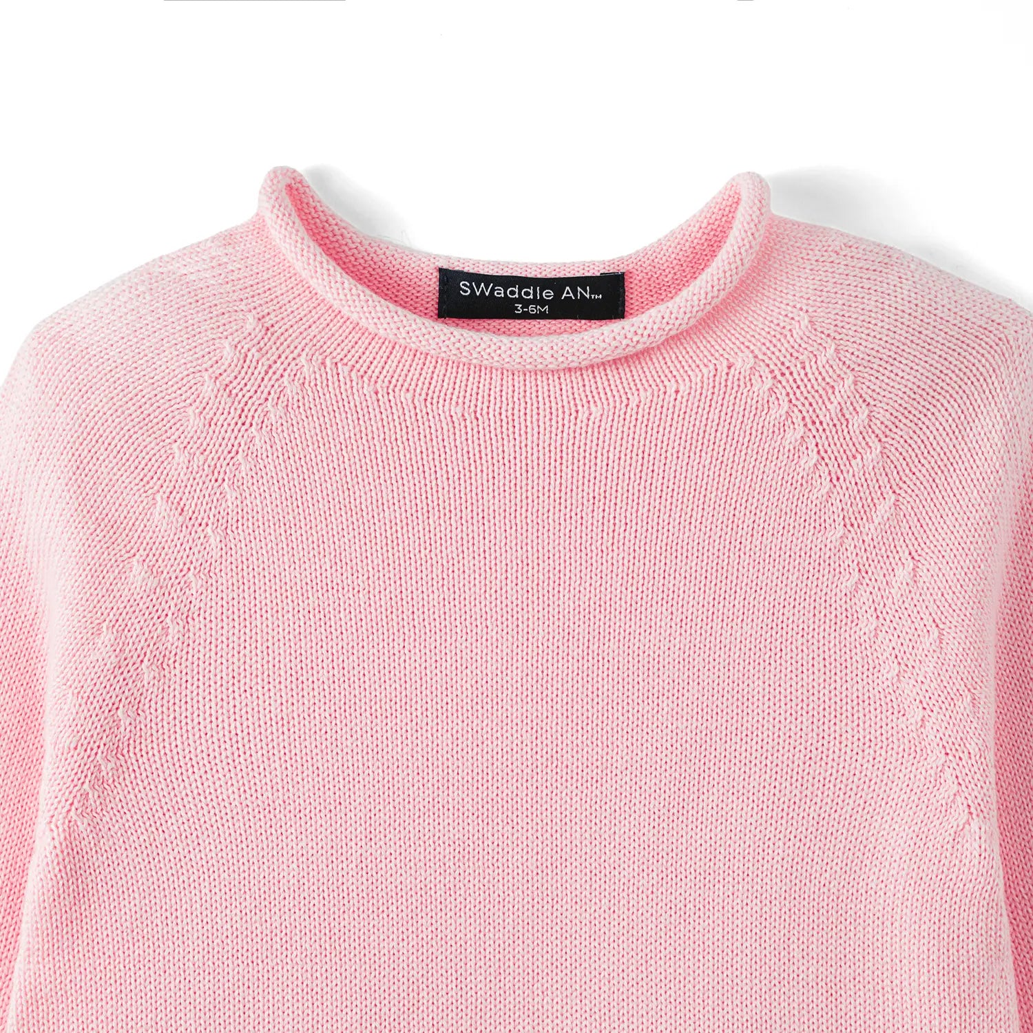 Knit Rollneck Baby Sweater in Pink