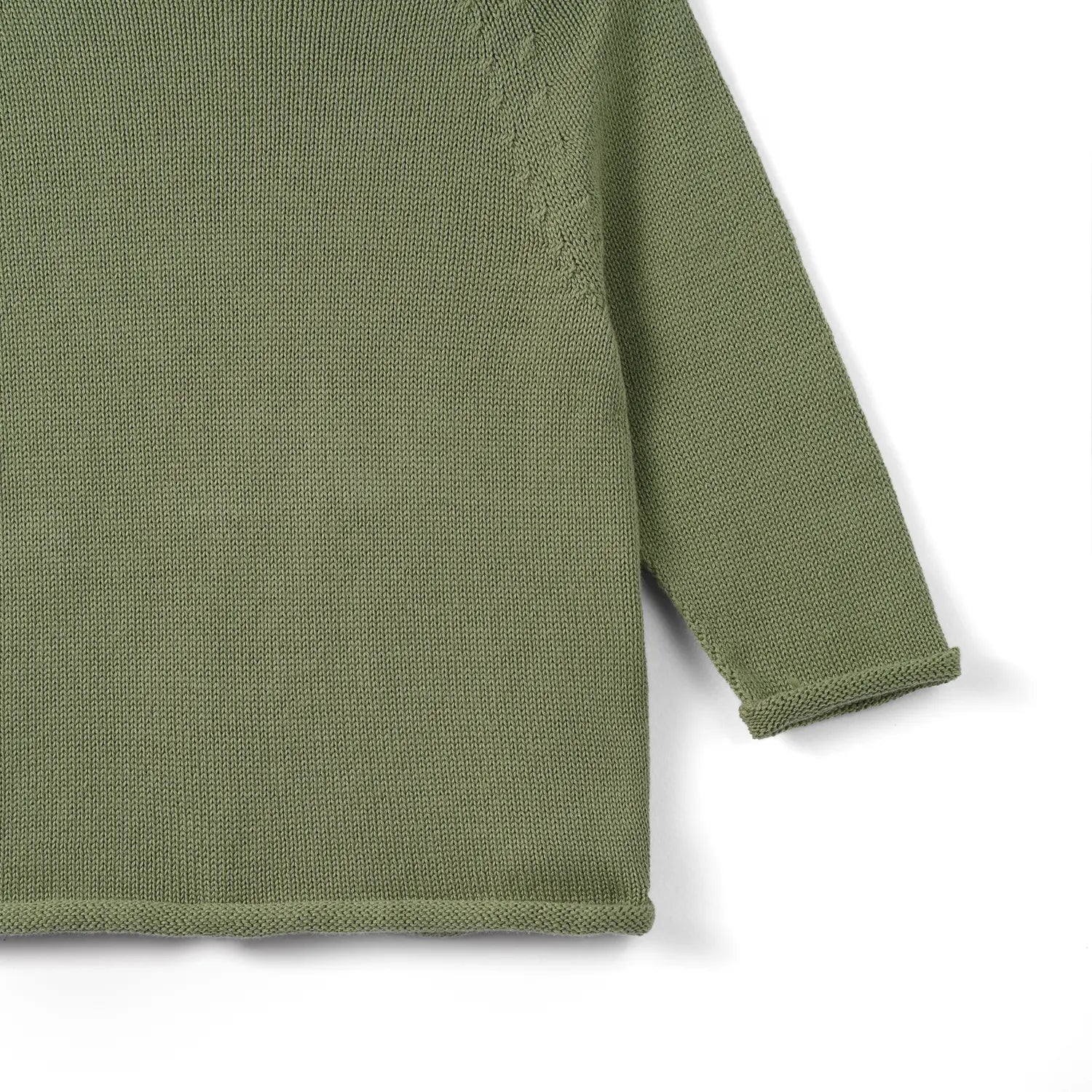Knit Rollneck Baby Sweater in Sage Green