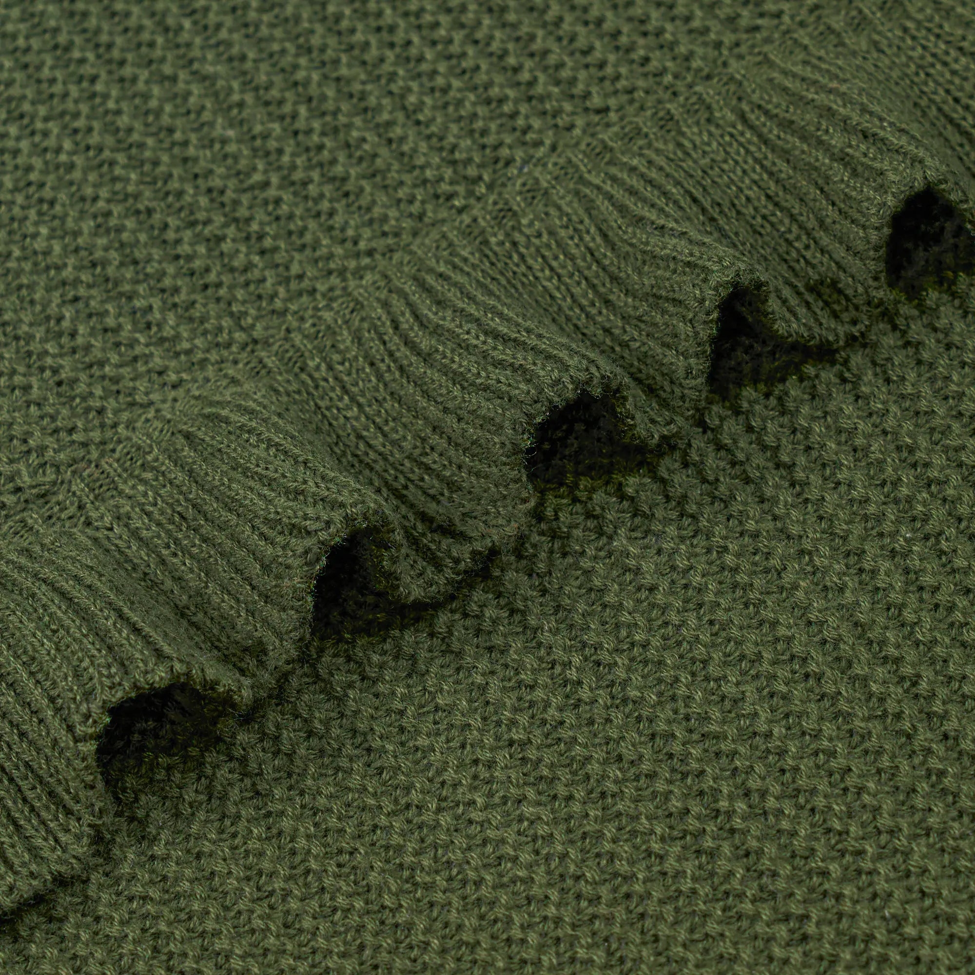 Ruffled Edge Knit Baby Blanket in Forest Green