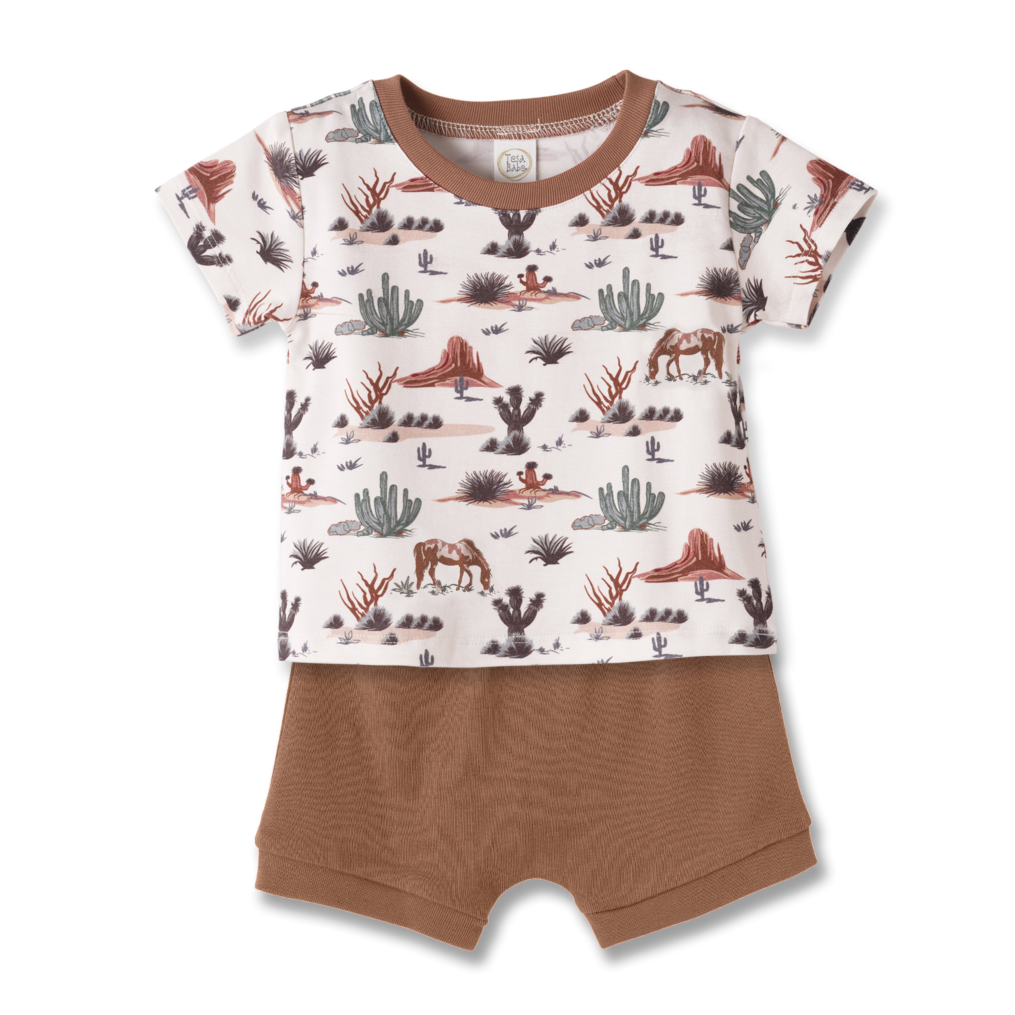 Boy's Southwest Tee & Shorts Set – Cactus Trails Bamboo