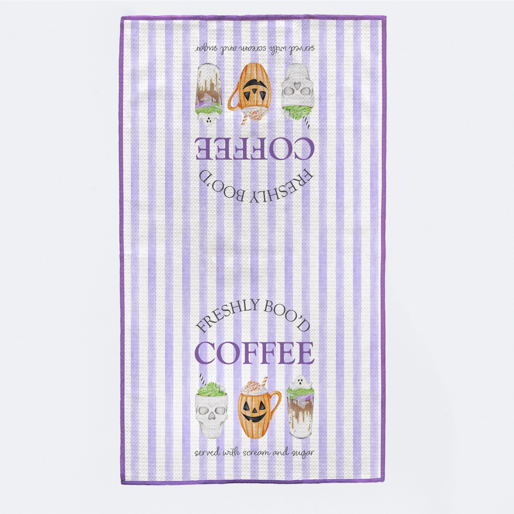 Freshly Boo'd Coffee Halloween Kitchen Towel