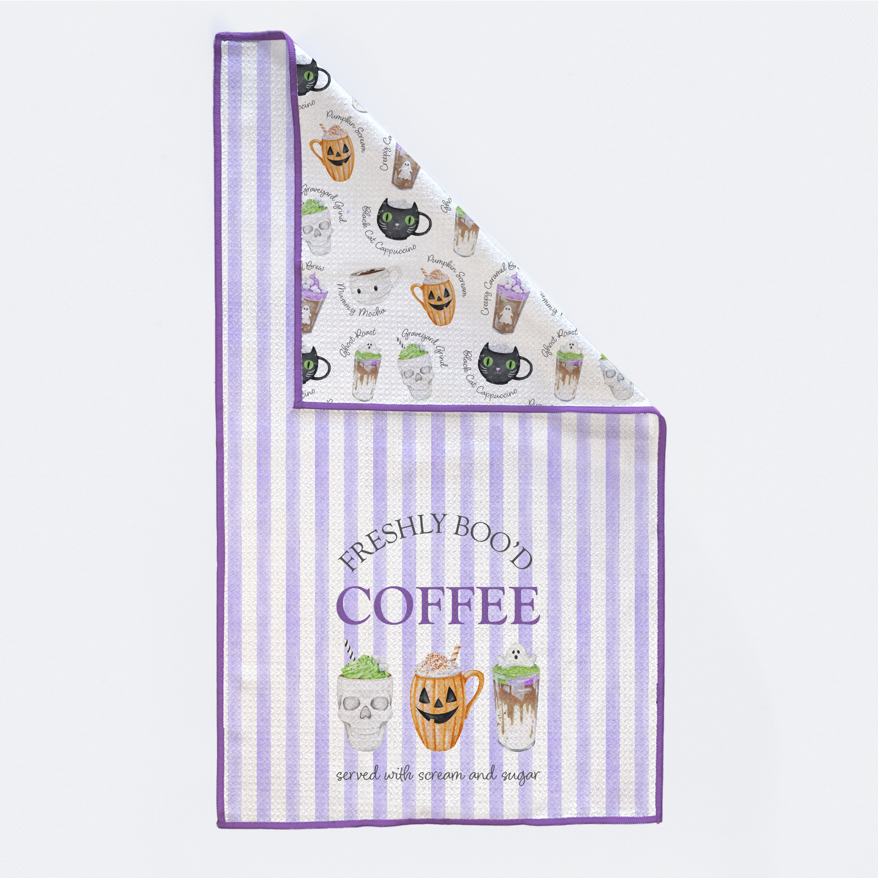 Freshly Boo'd Coffee Halloween Kitchen Towel
