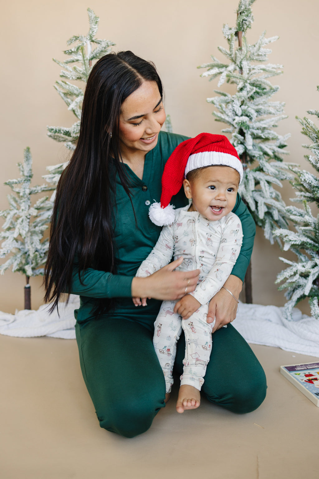 Women's Green Emerald Bamboo Christmas Pajamas