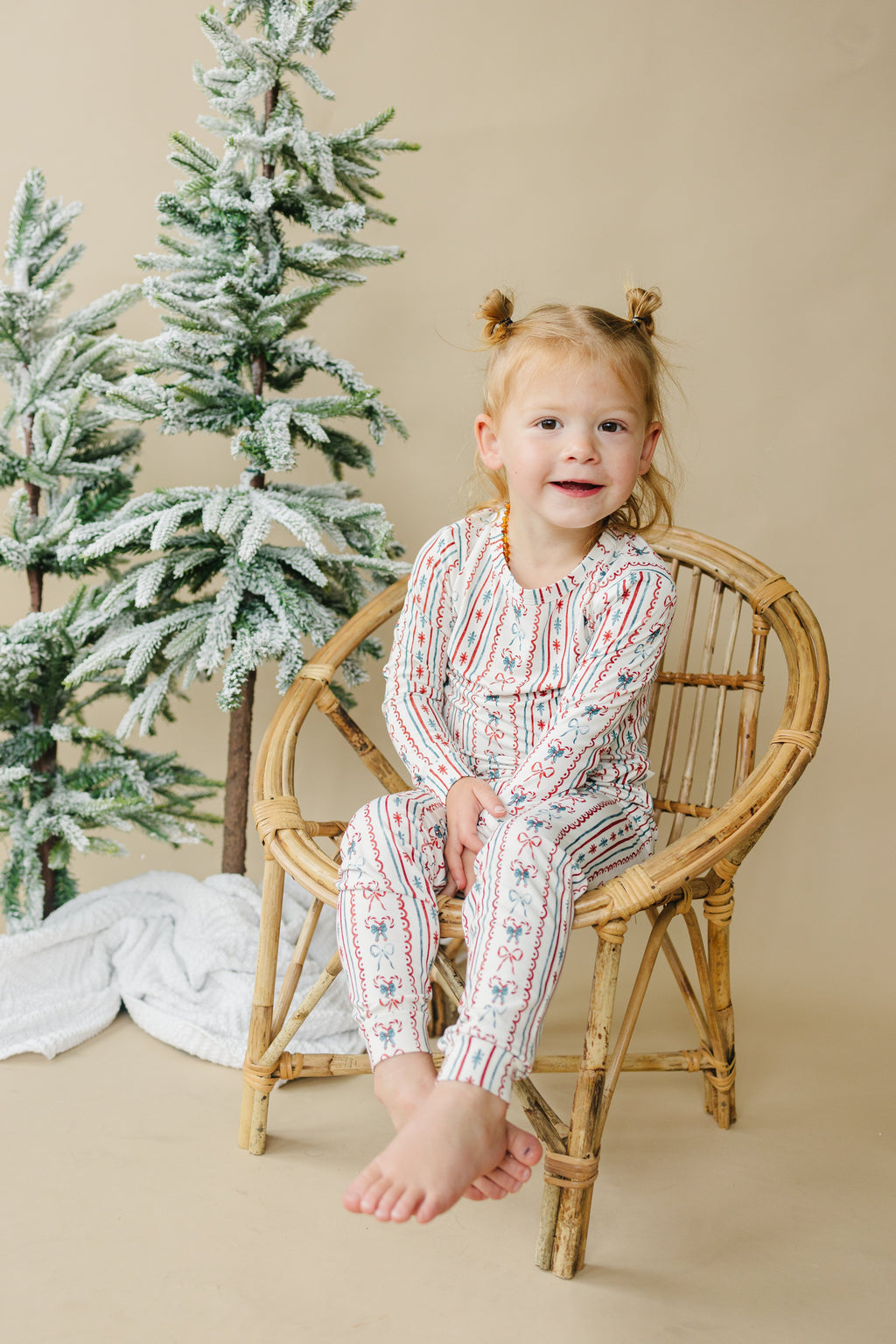 Candy Cane Lane Bamboo Christmas Pajamas - 2pc Set