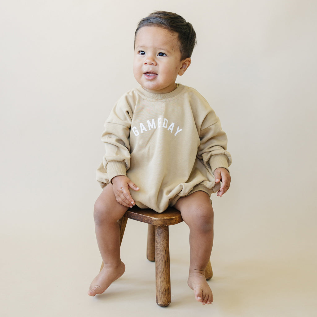 Gameday Sweatshirt Bubble Romper