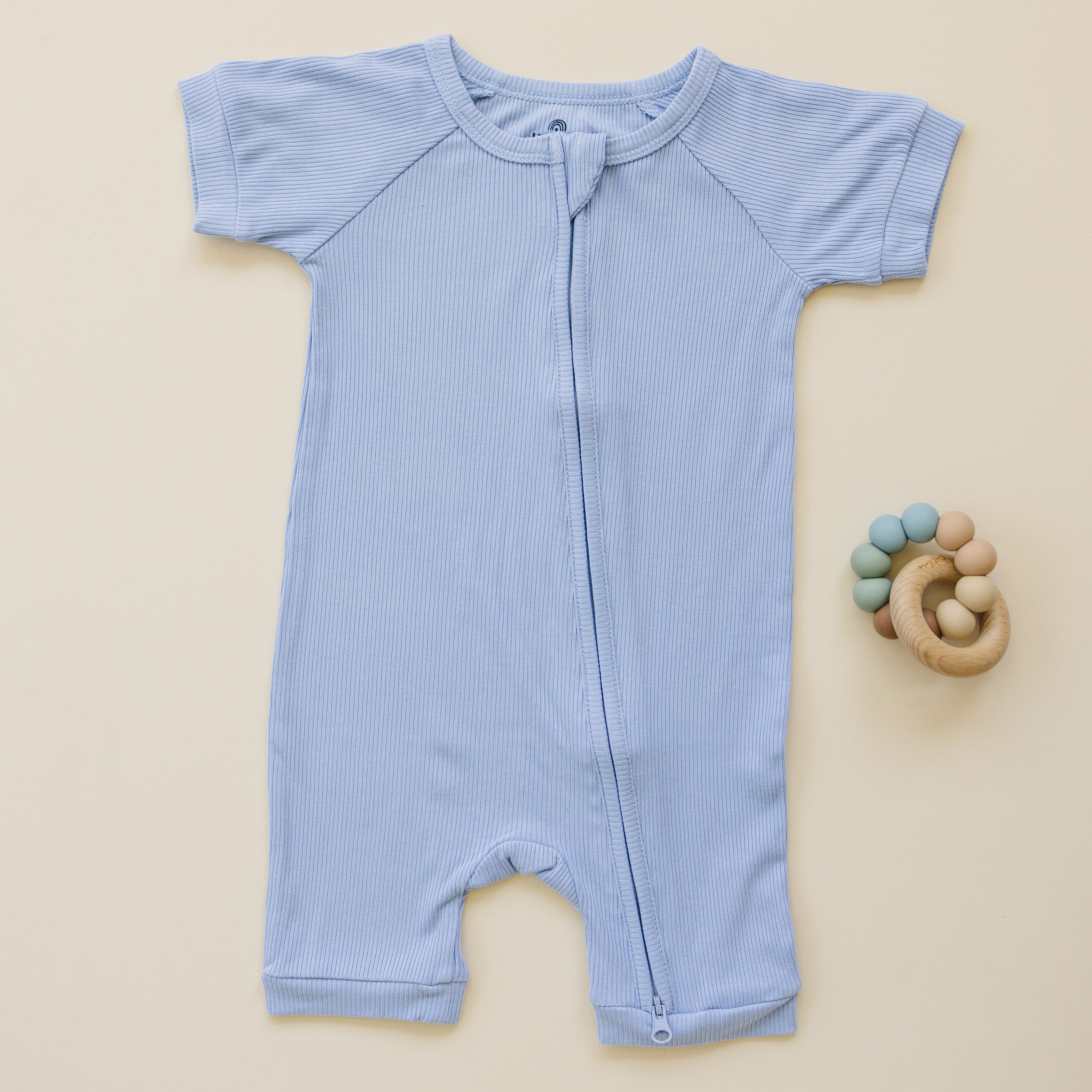 Solid Ribbed Bamboo Shorty Romper (0-3m to 4T)  - more colors