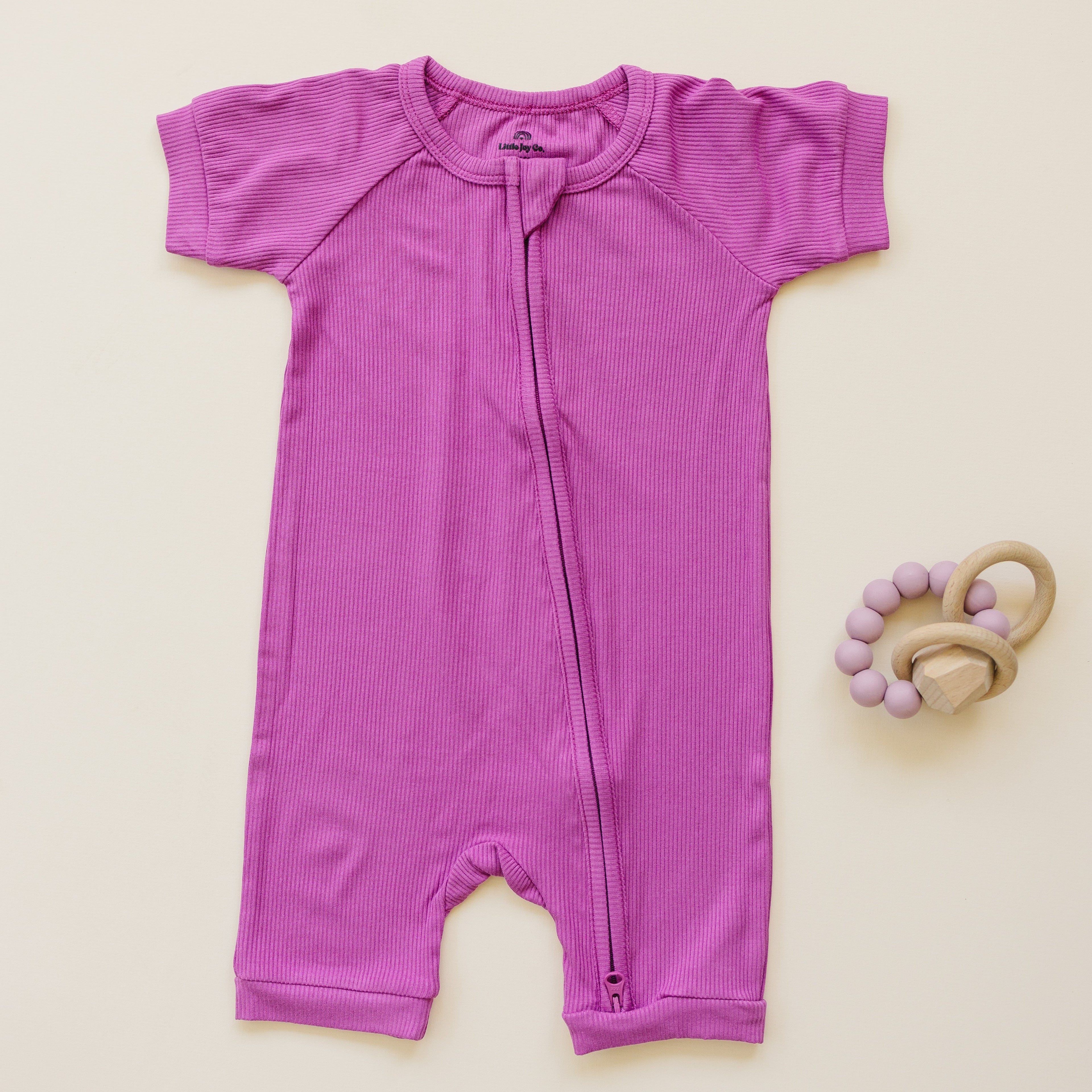 Solid Ribbed Bamboo Shorty Romper (0-3m to 4T)  - more colors
