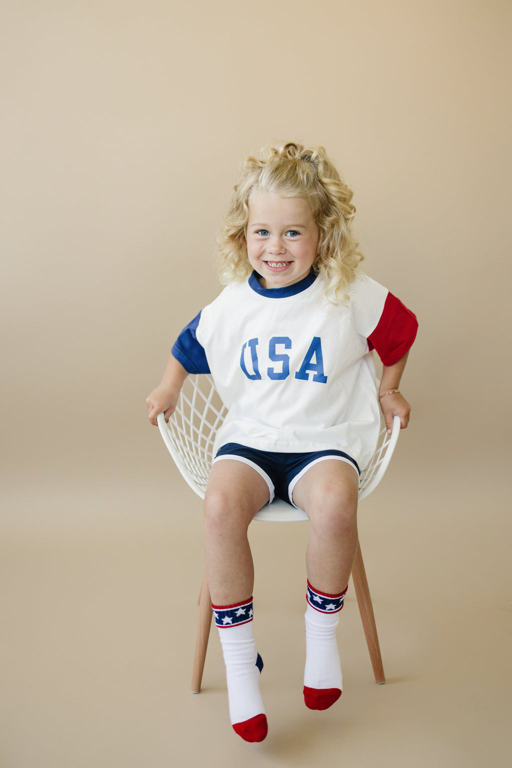 USA Colorblock Tee - Oversized or Regular Fit