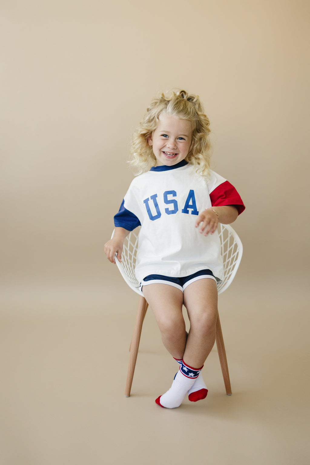 USA Colorblock Tee - Oversized or Regular Fit