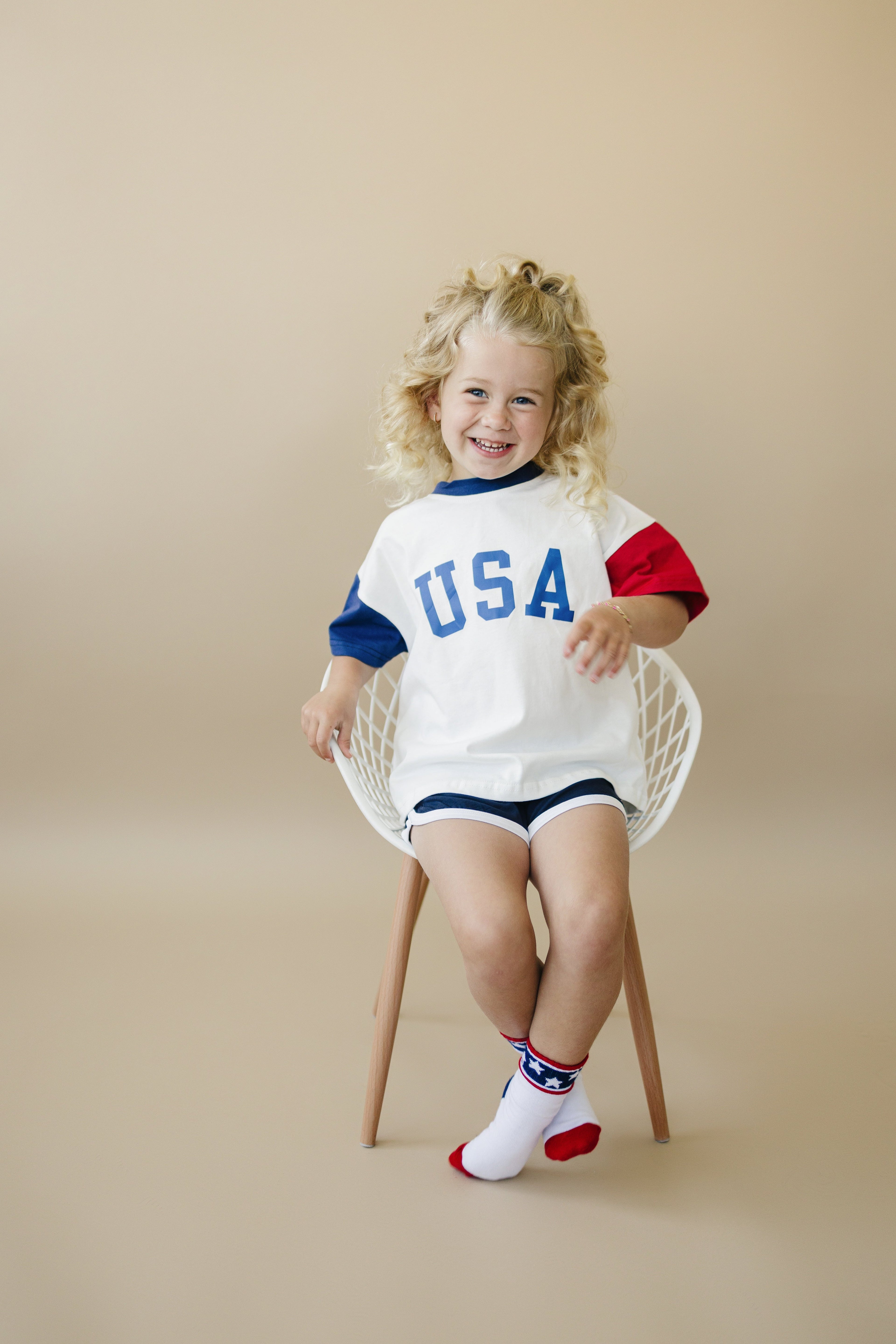 USA Colorblock Tee - Oversized or Regular Fit