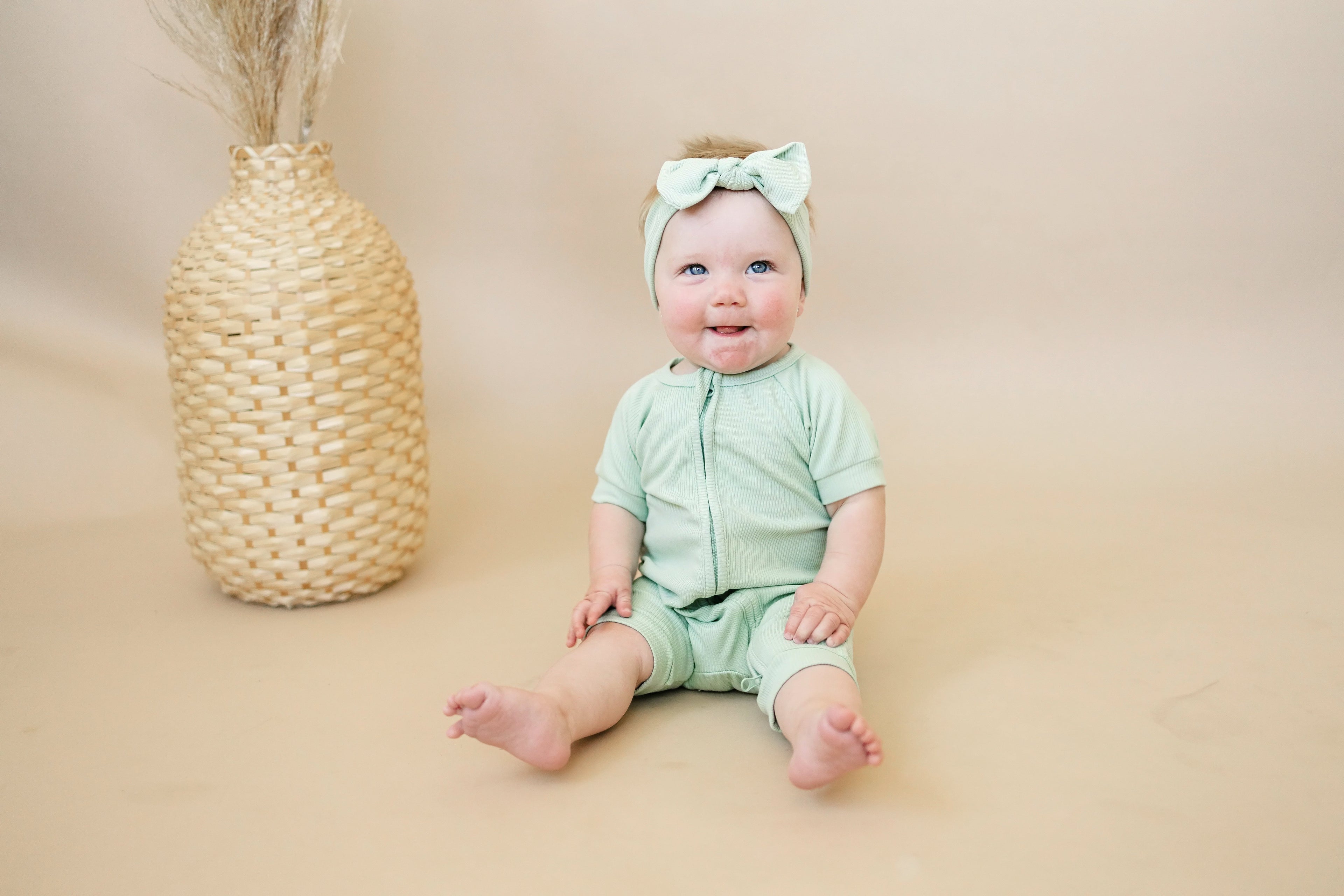 Solid Ribbed Bamboo Shorty Romper (0-3m to 4T)  - more colors