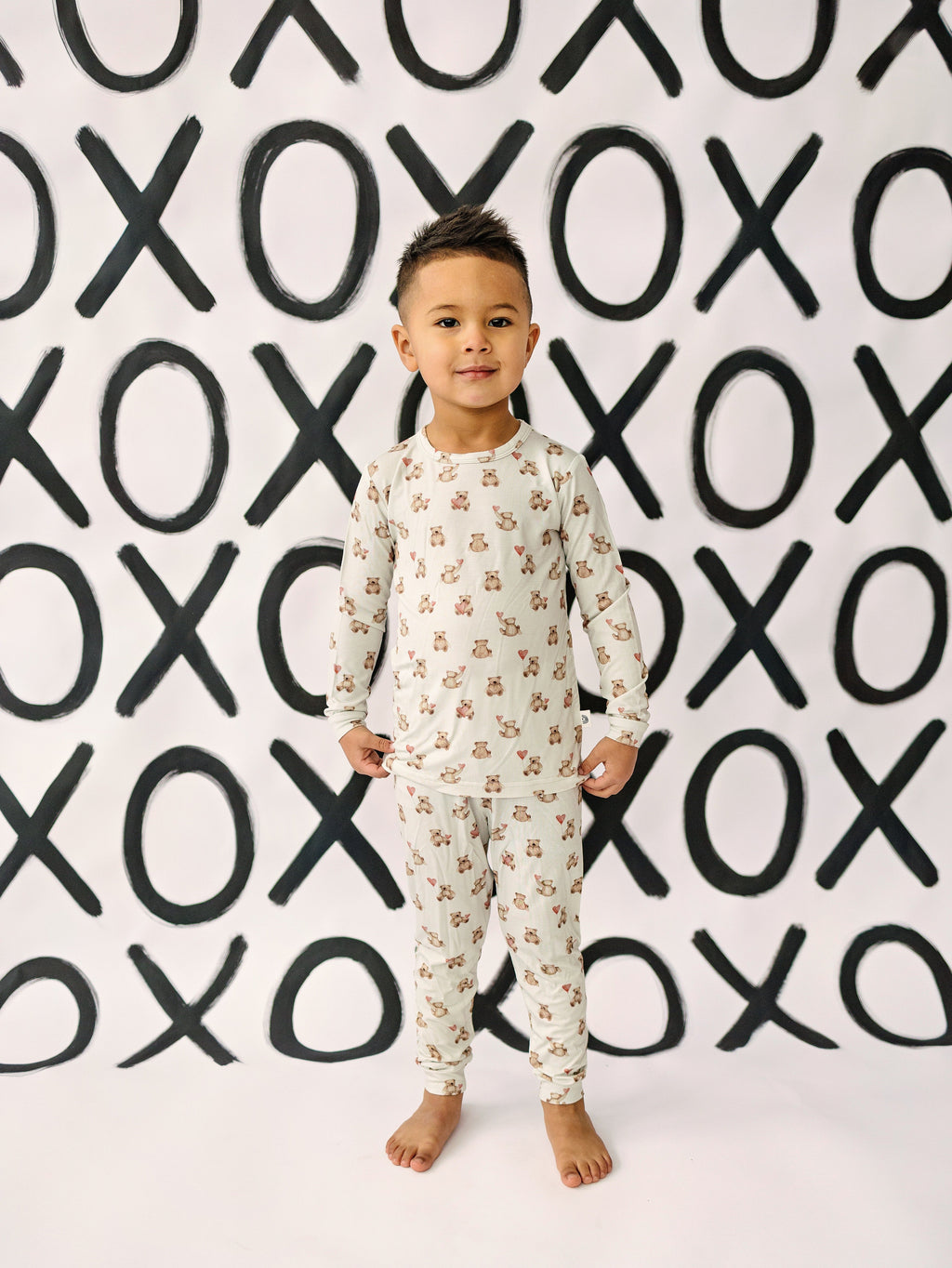 Valentines Teddy Bear 2pc Bamboo Pajamas