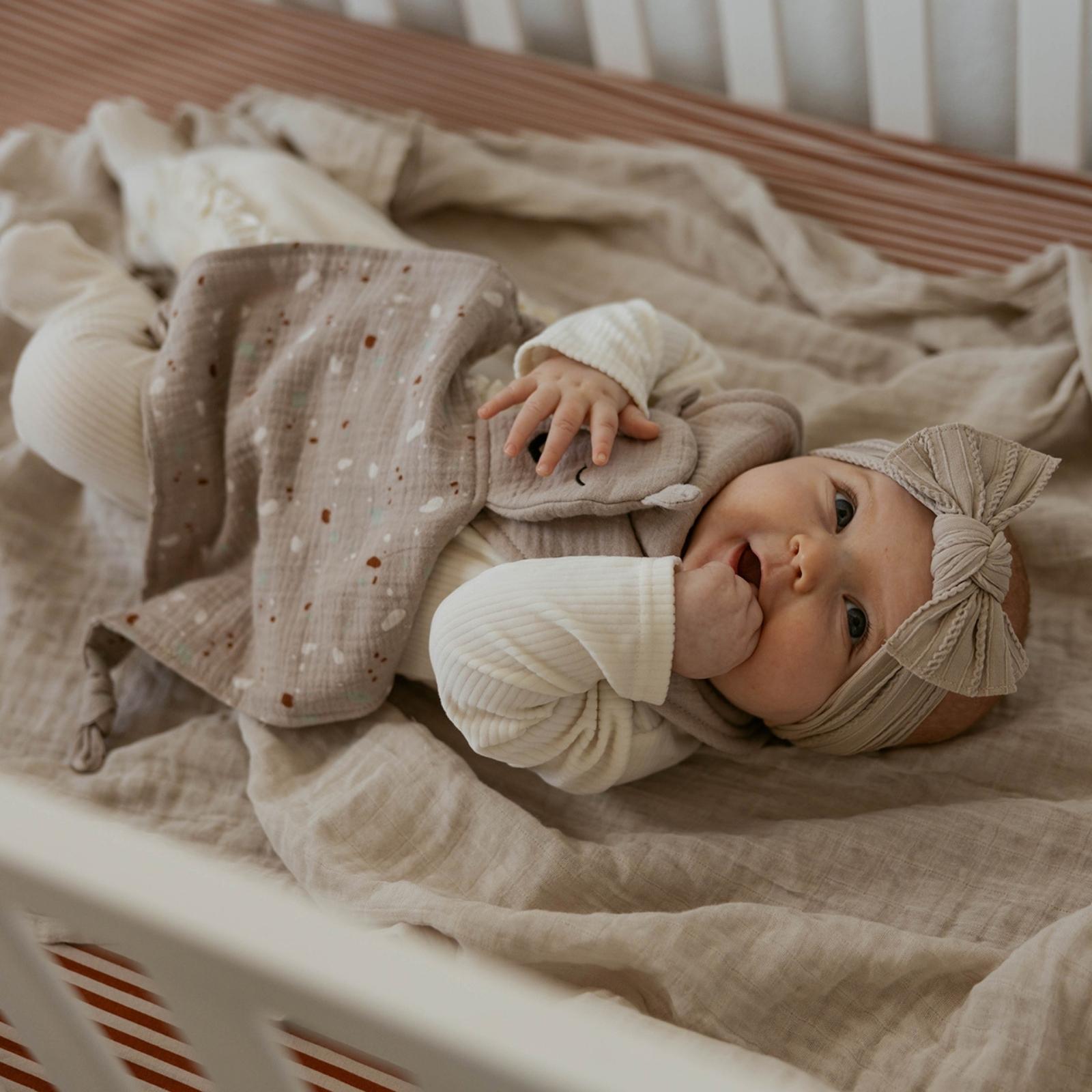 100% Muslin Lovey - Alpaca