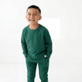 Alpine Green Crew Neck Jogger Set