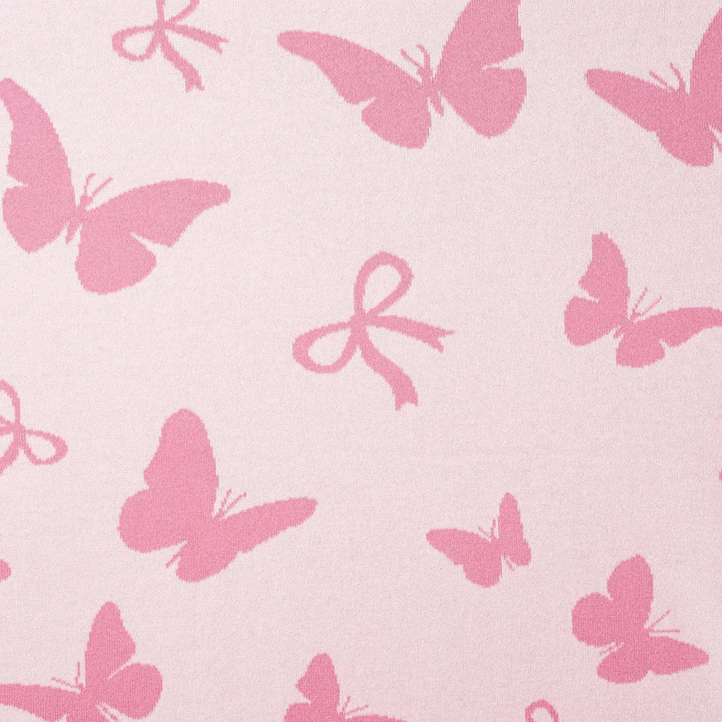 Butterfly Jacquard Knit Baby Blanket