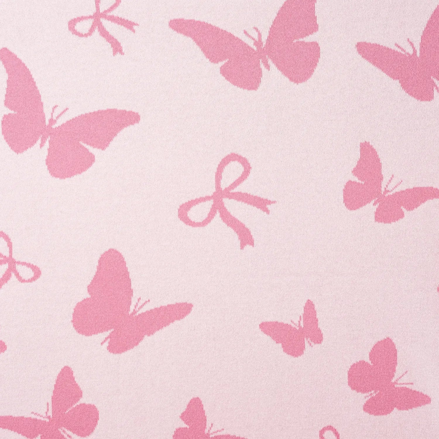 Butterfly Jacquard Knit Baby Blanket