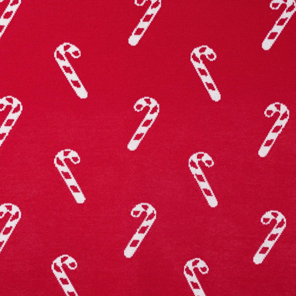 Christmas Candy Cane Jacquard Knit Baby Blanket
