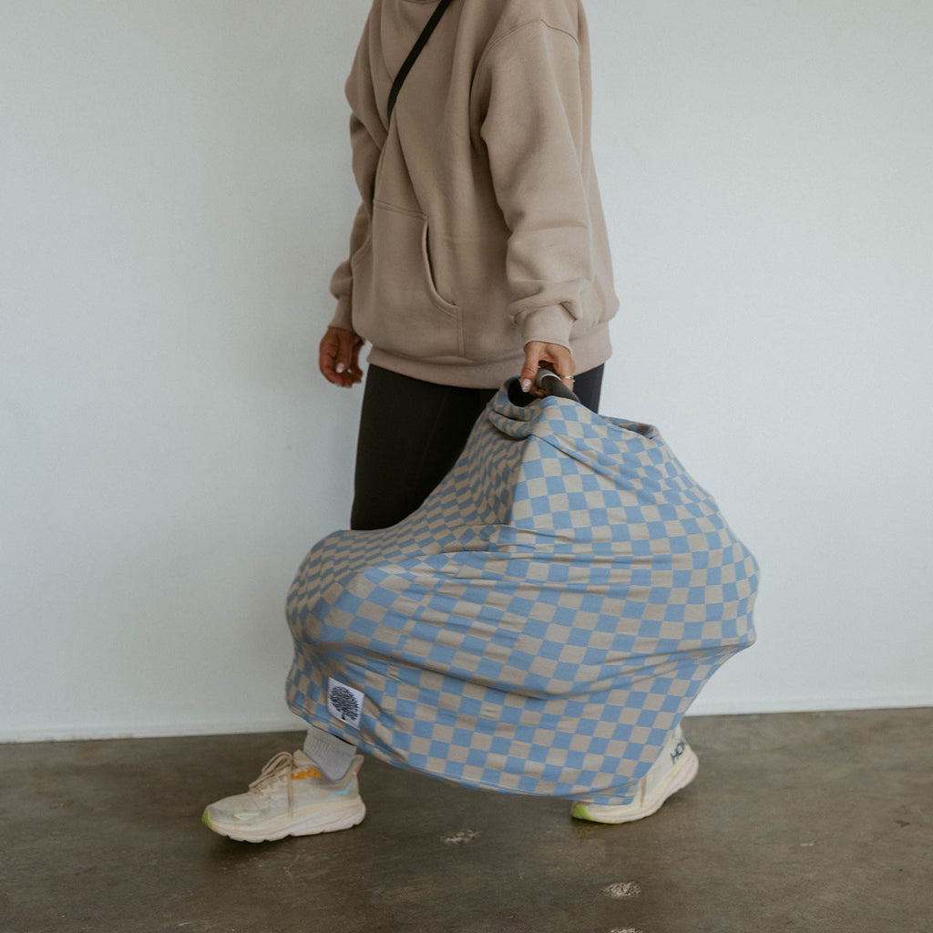 Multi-use Cover, Stormy Blue Checker