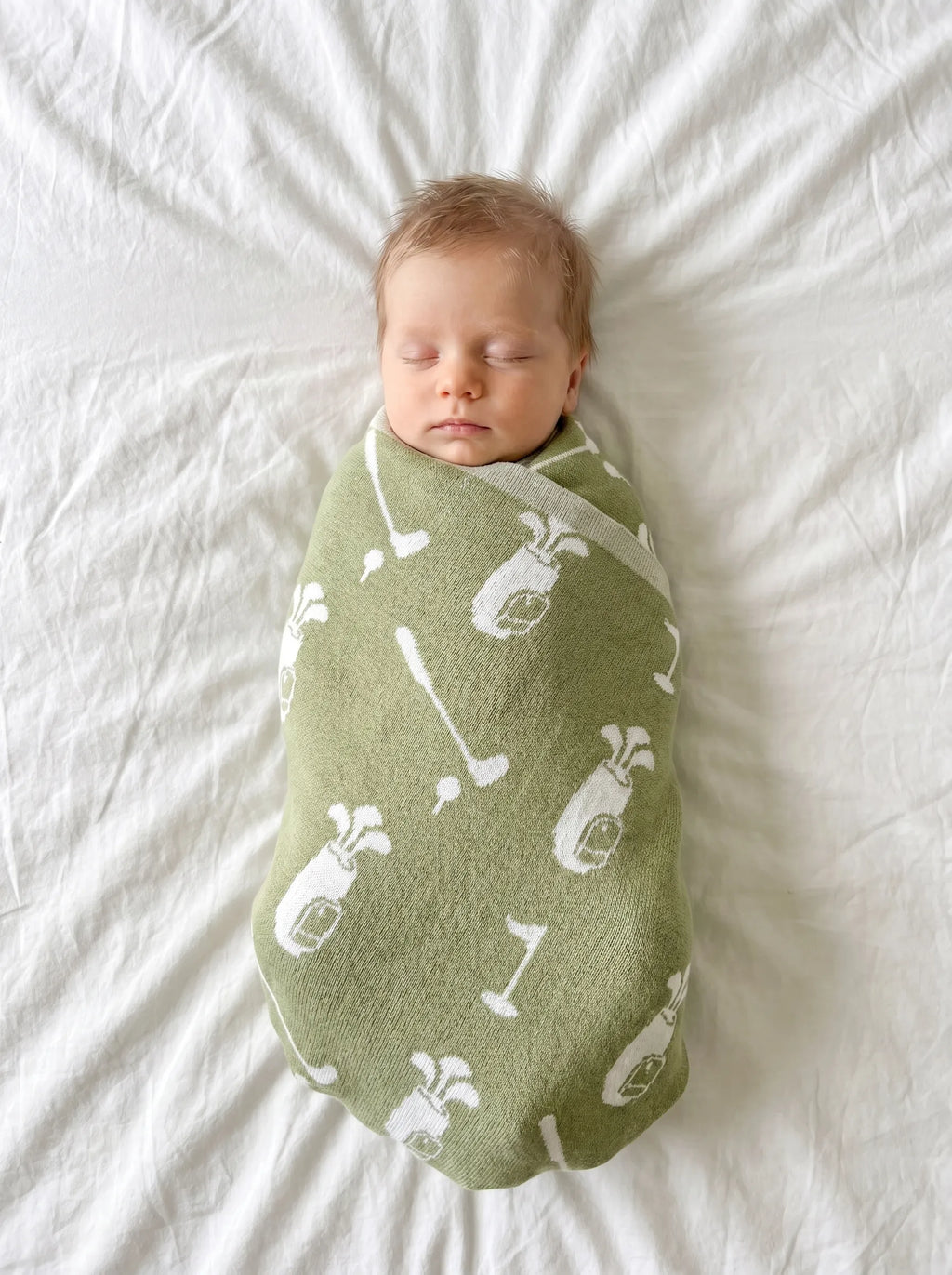 Golf Jacquard Knit Baby Blanket