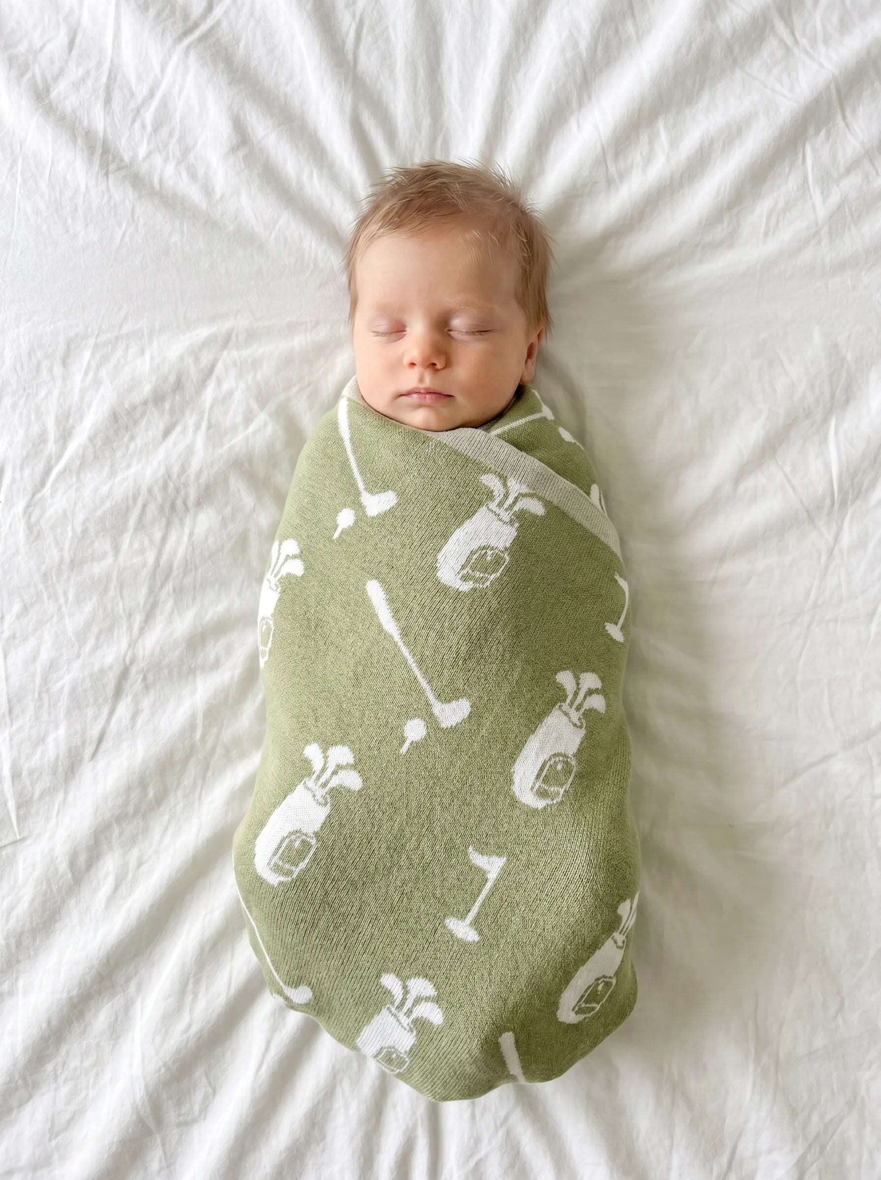 Golf Jacquard Knit Baby Blanket