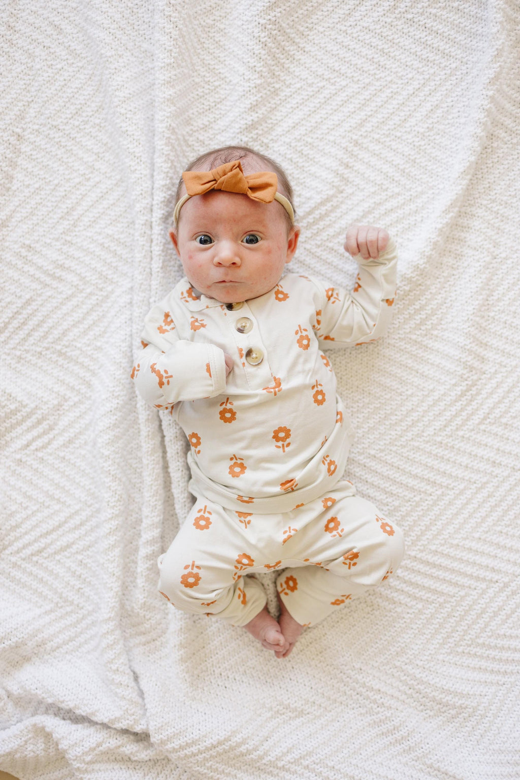 Pumpkin Posie Bamboo Pajamas: Fall Baby & Toddler PJs