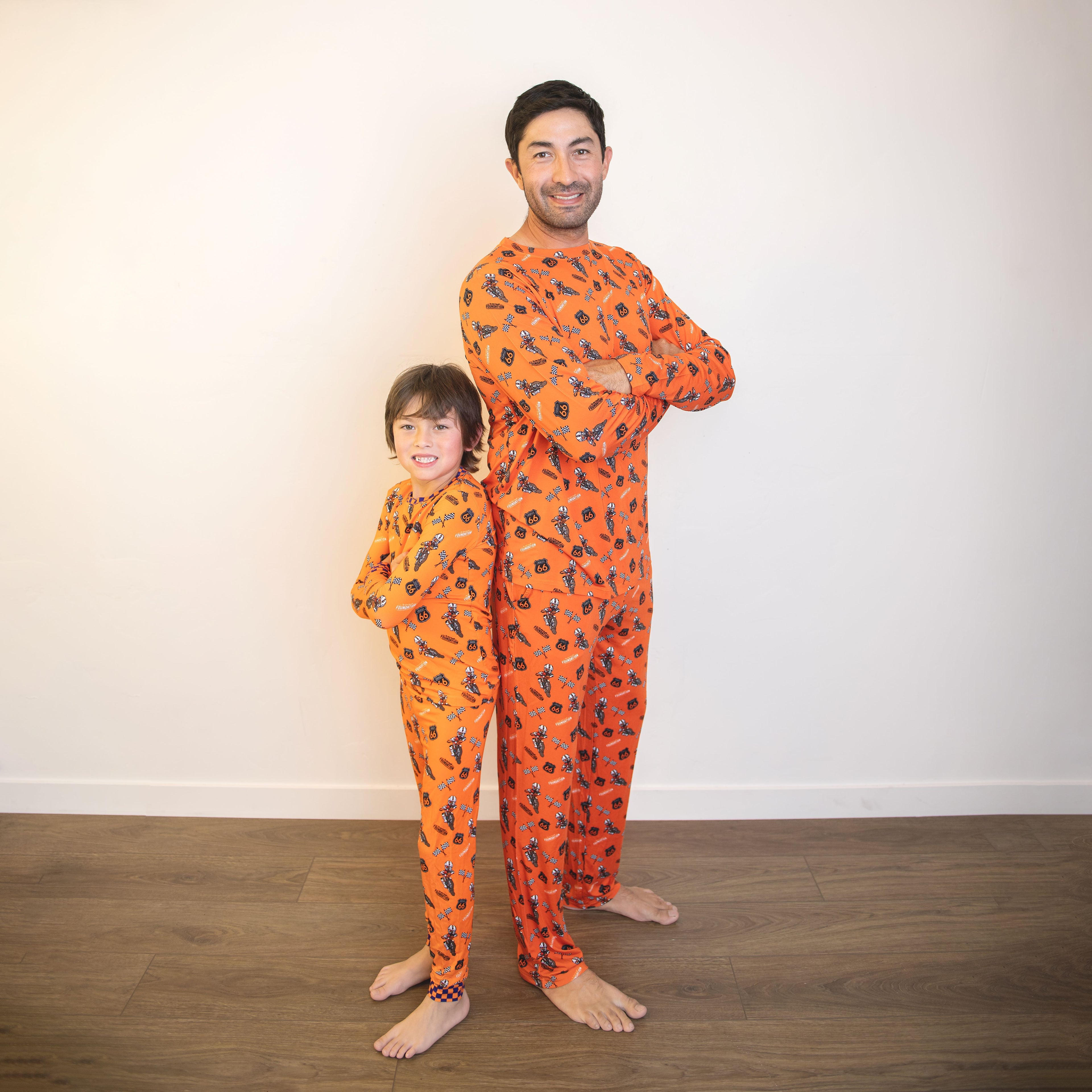 Crew Neck Long Sleeve Adult Pajamas