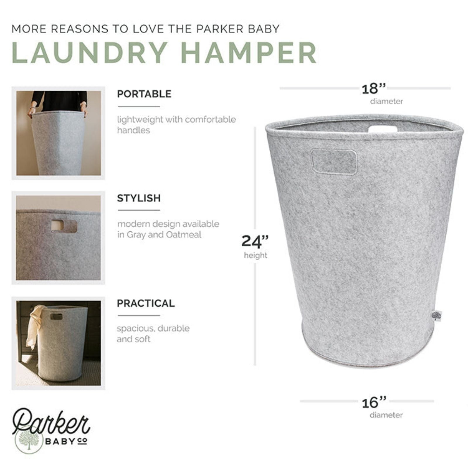 Felt Laundry Hamper