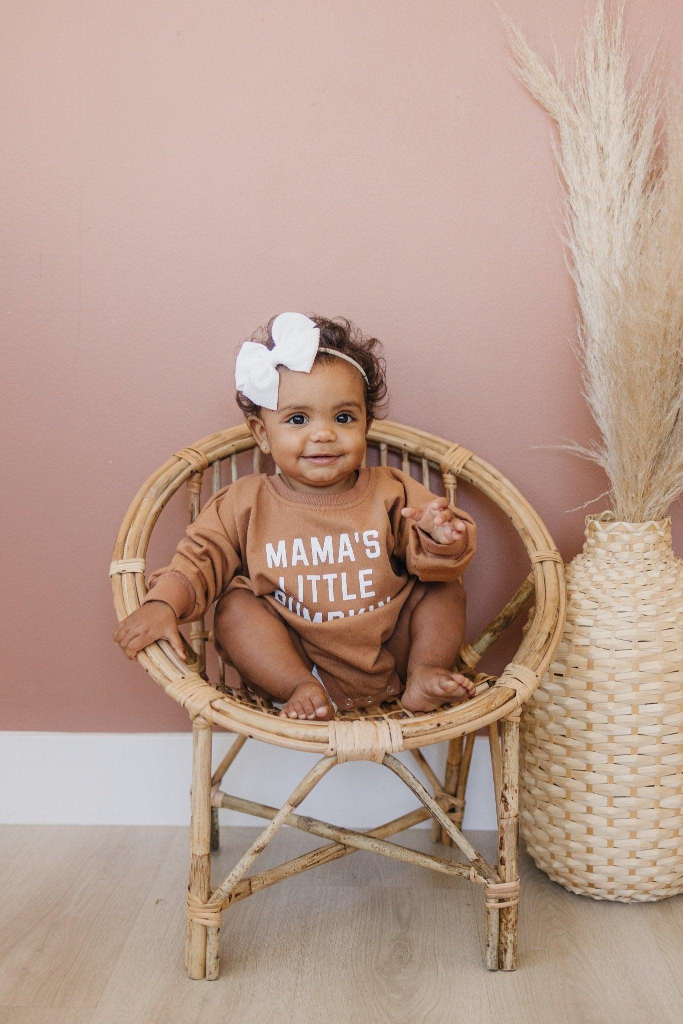 Mama's Little Pumpkin Sweatshirt or Sweatshirt Romper