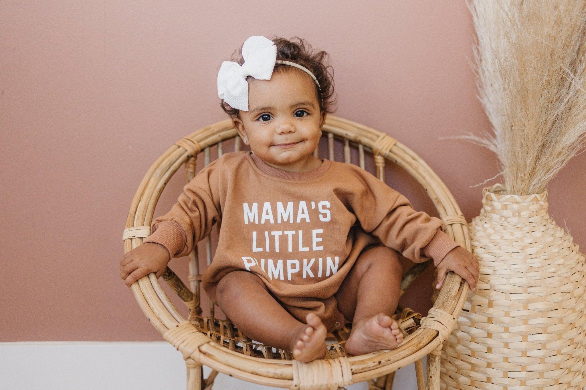 Mama's Little Pumpkin Sweatshirt or Sweatshirt Romper
