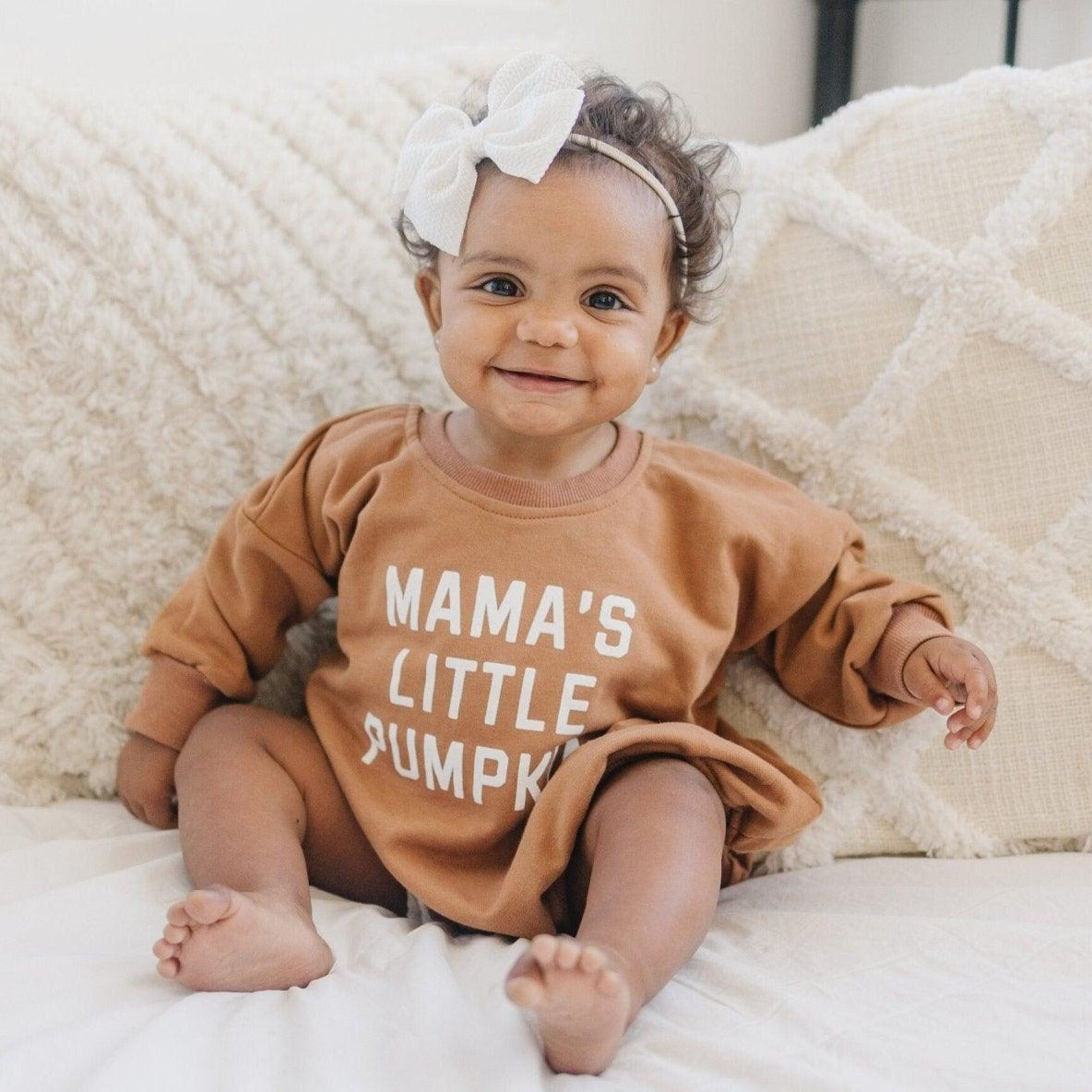 Mama's Little Pumpkin Sweatshirt or Sweatshirt Romper
