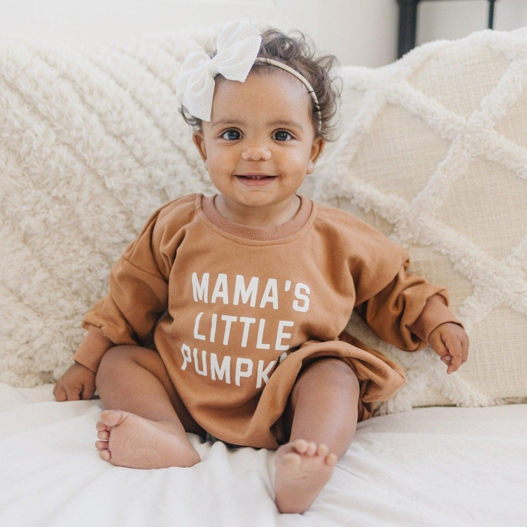 Mama's Little Pumpkin Sweatshirt or Sweatshirt Romper