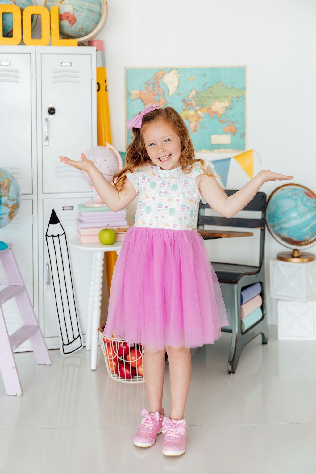 Little Learner Flutter Sleeve Tutu Dress