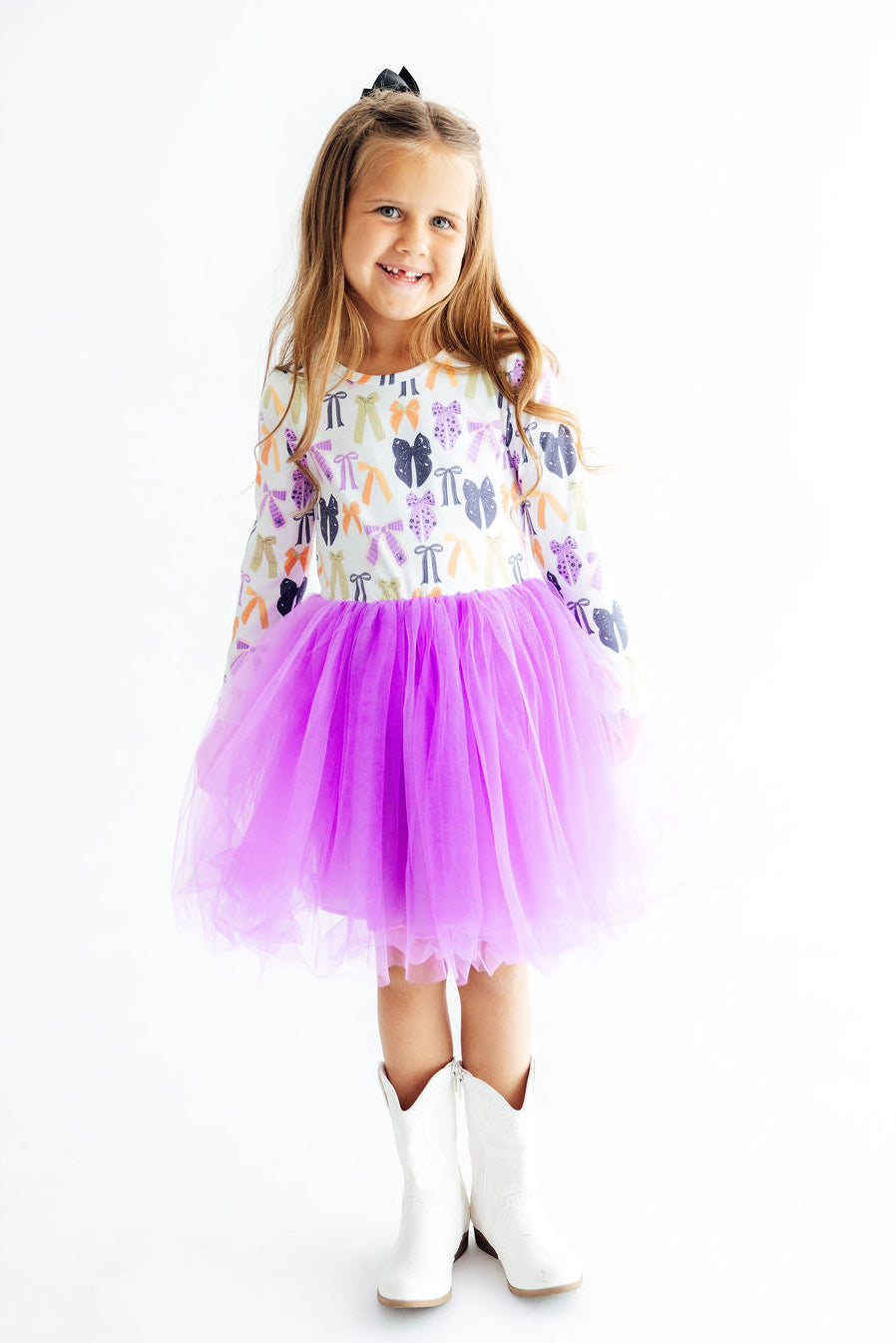 Tied with a Boo L/S Tutu Dress