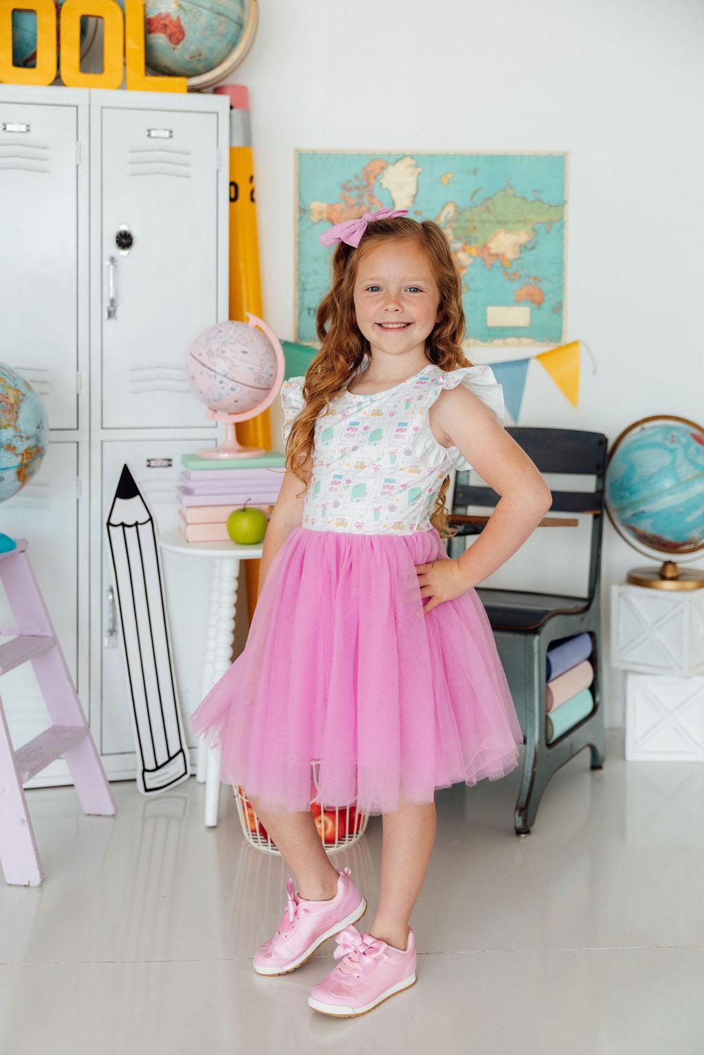Little Learner Flutter Sleeve Tutu Dress