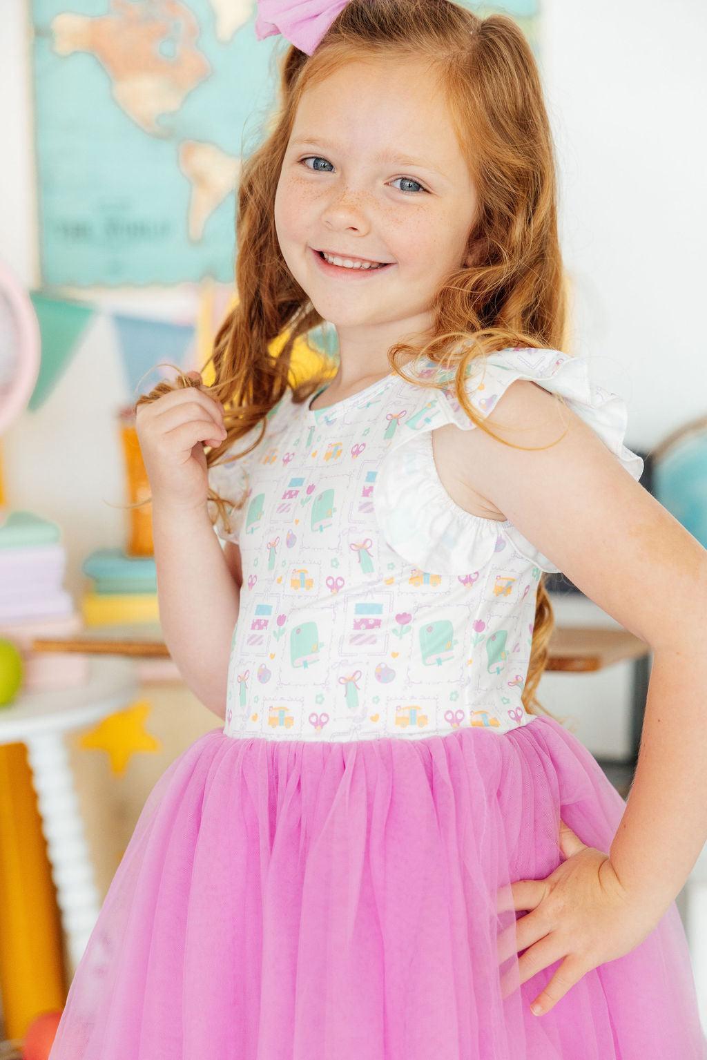 Little Learner Flutter Sleeve Tutu Dress