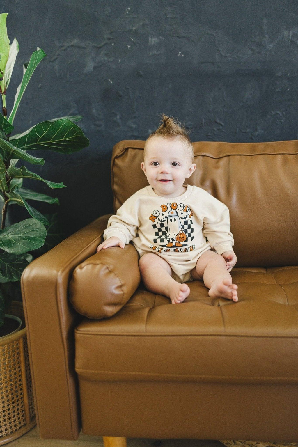 No Diggity Bout to Bag It Up Organic Cotton Sweatshirt Romper