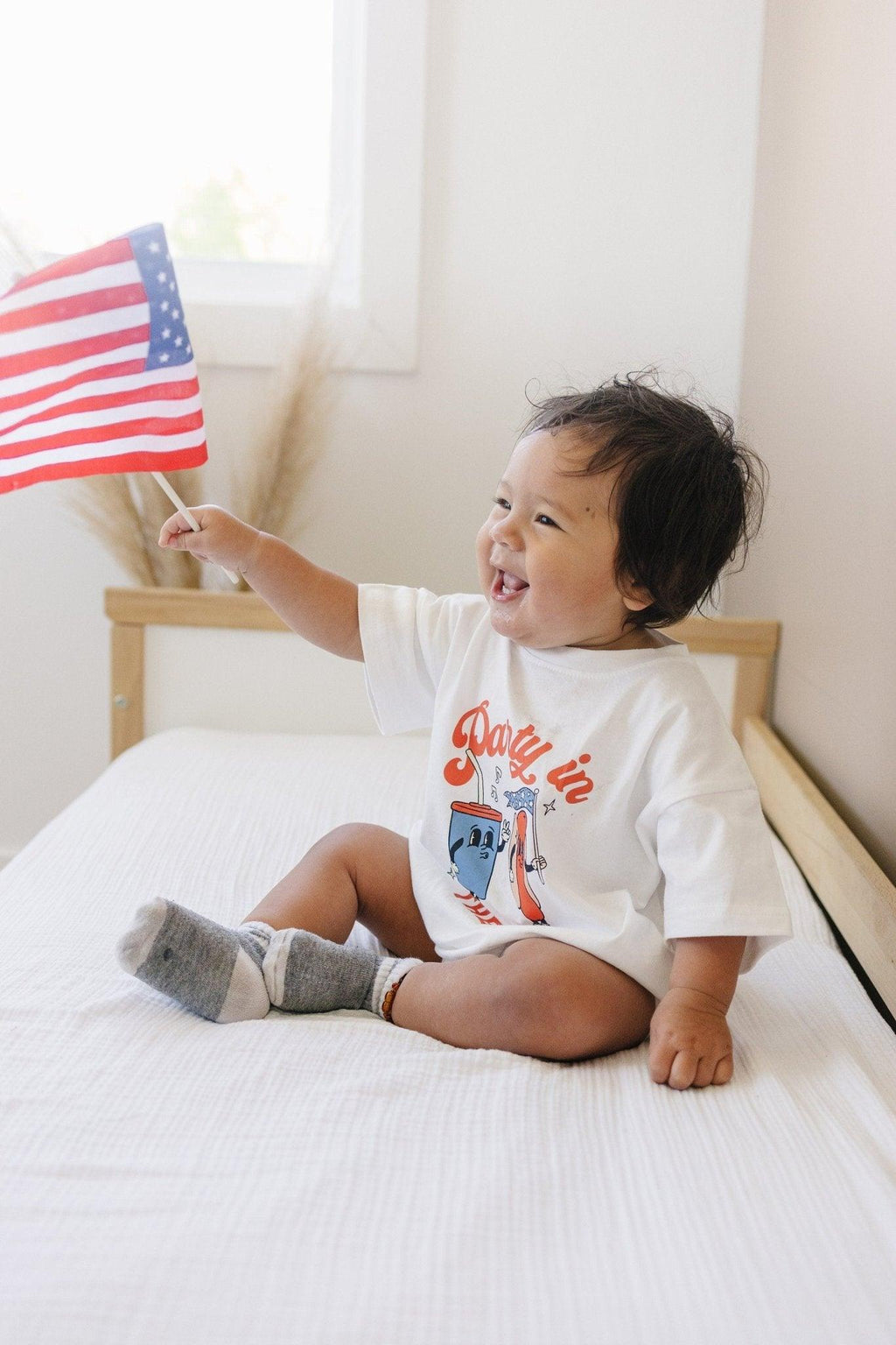 Party in the USA Graphic Tee or T-Shirt Romper
