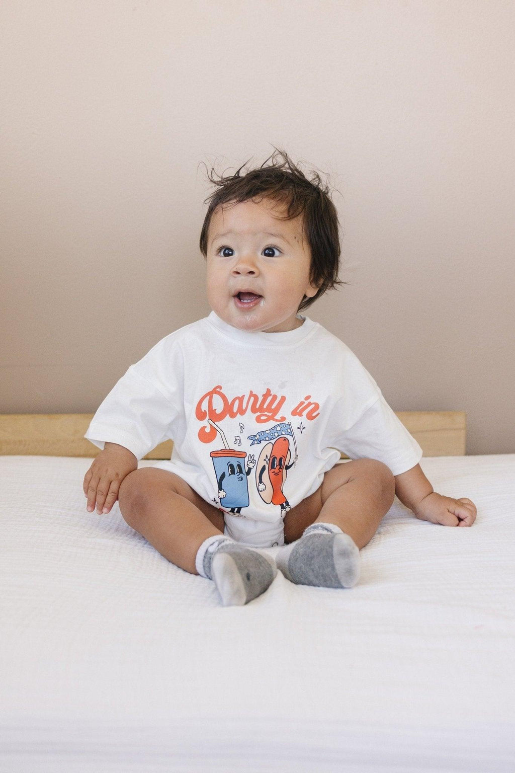 Party in the USA Graphic Tee or T-Shirt Romper
