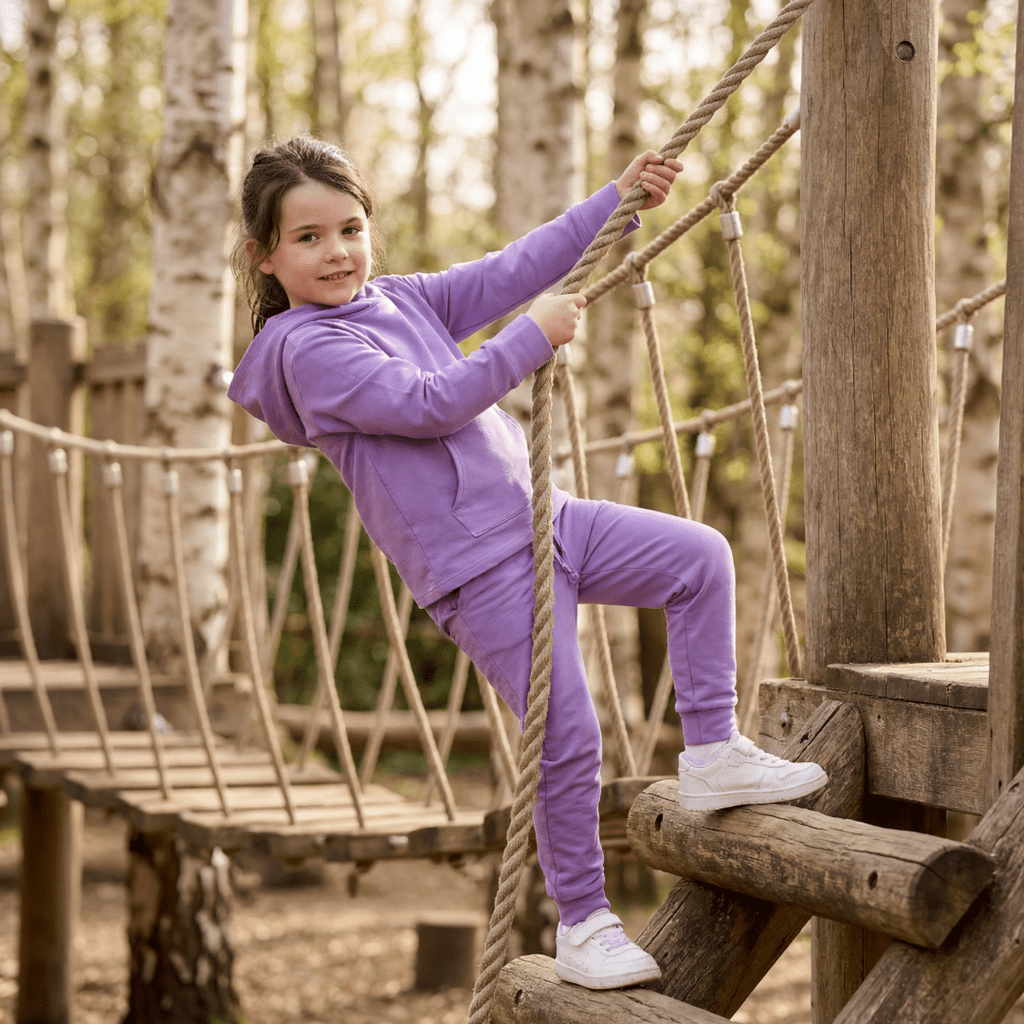 Purple Lily Hooded Jogger Set