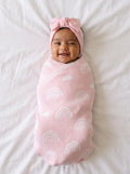 Rainbow Jacquard Knit Baby Blanket