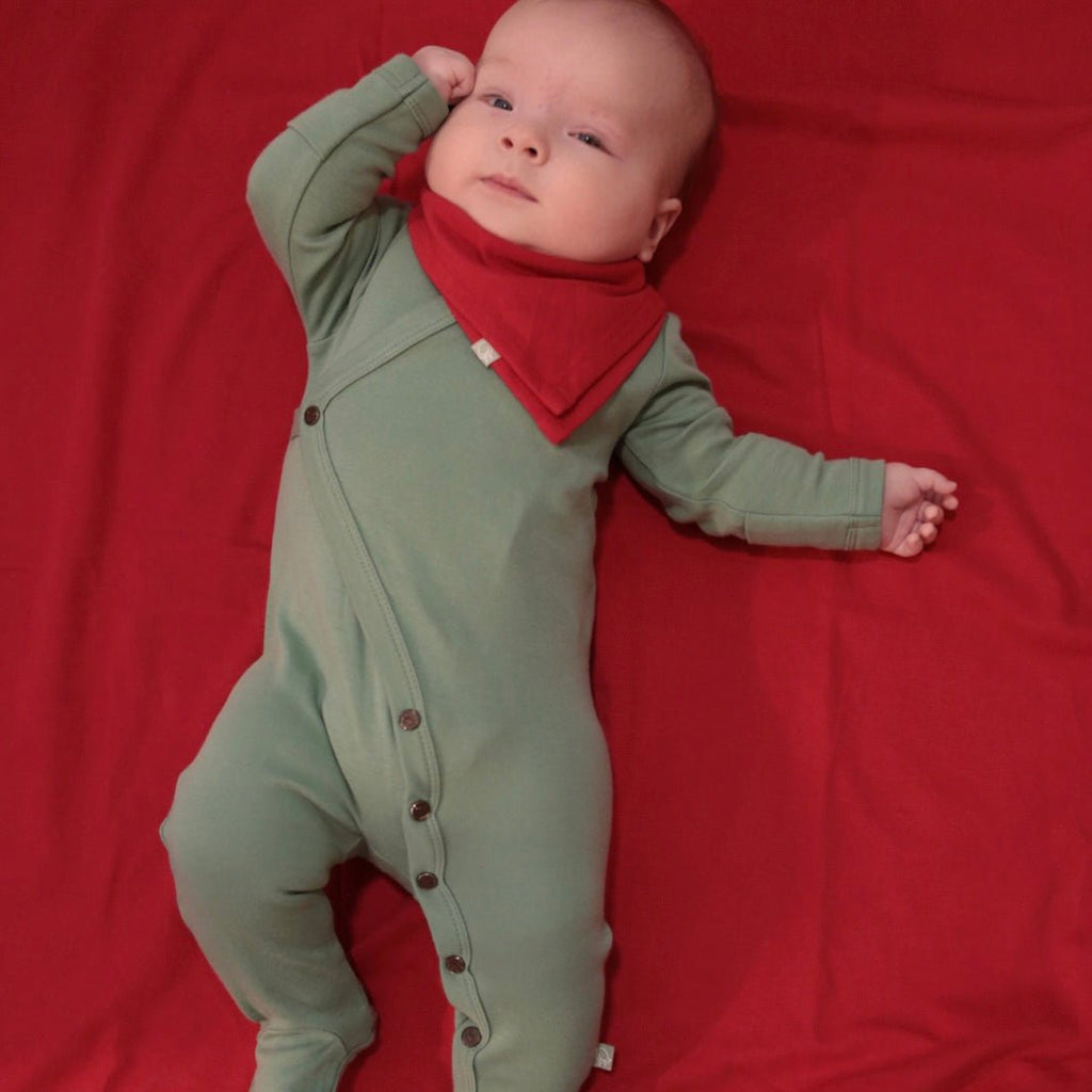 2 pc.  footie set | Red and Green
