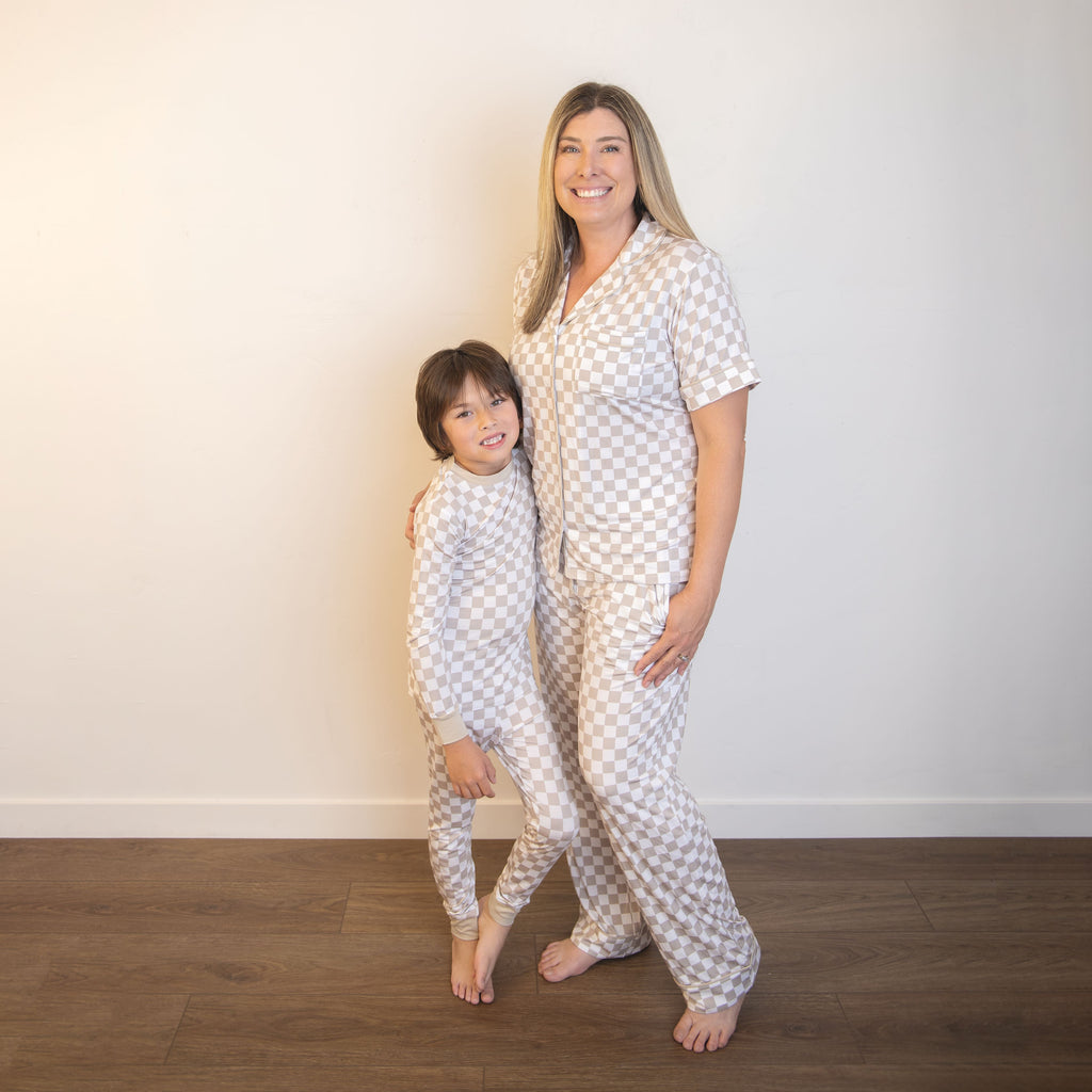 Button-Up Luxe Short Sleeve Adult Pajamas