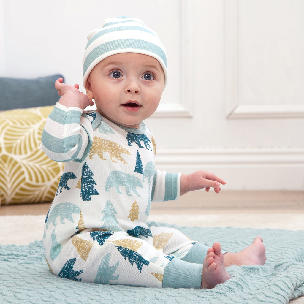Bear Mountain Baby Boy Cotton Romper
