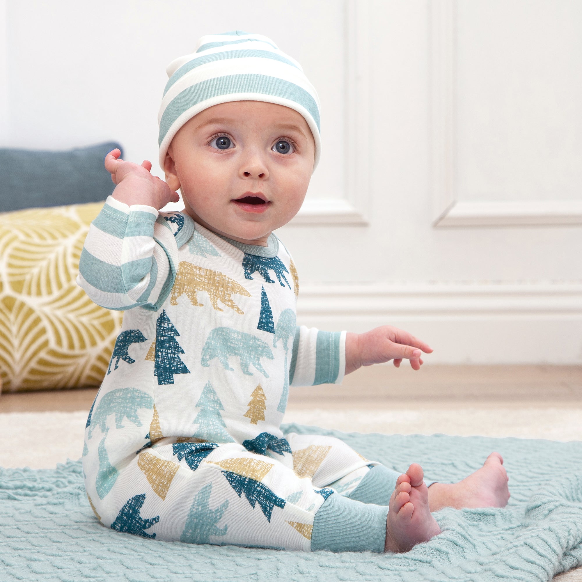 Bear Mountain Baby Boy Cotton Romper