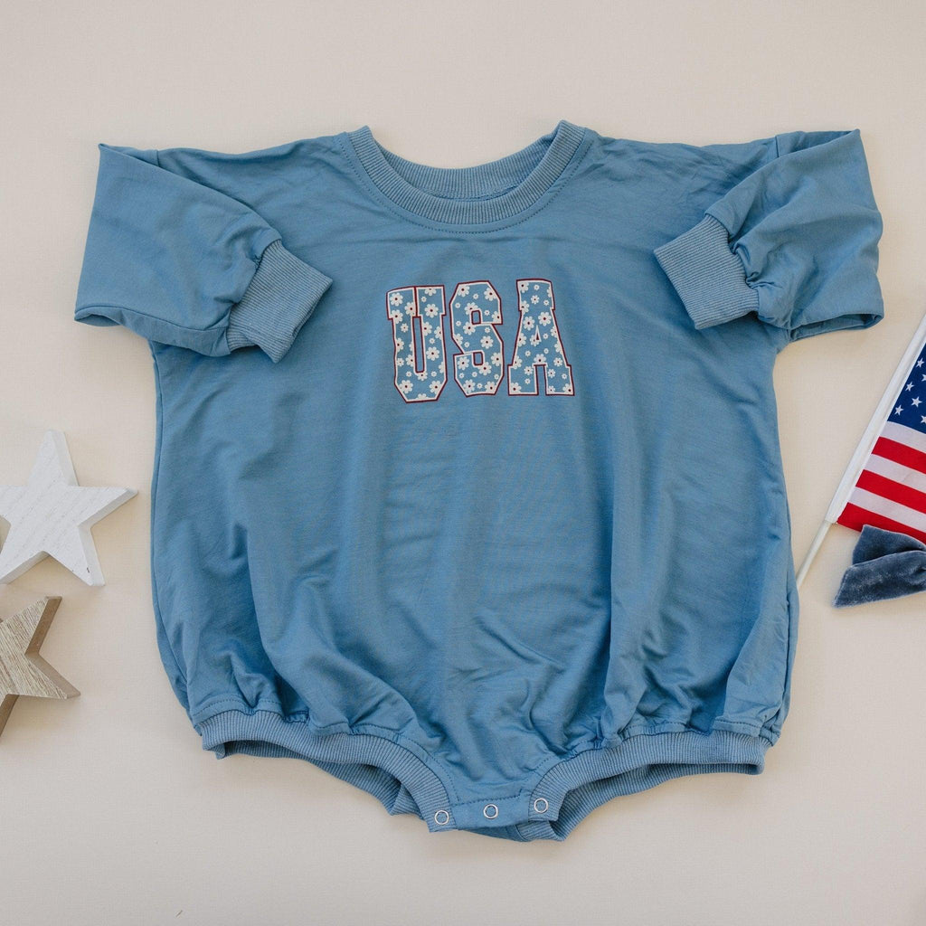 USA Daisy Bamboo Sweatshirt Romper