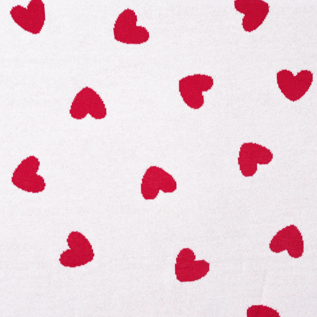 Valentine Heart Jacquard Baby Blanket