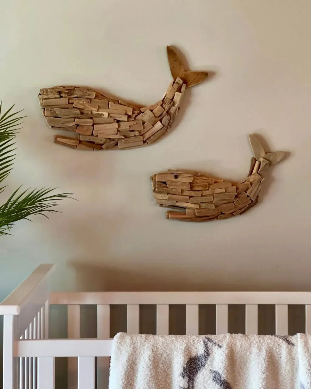 Wooden Whale Wall Art